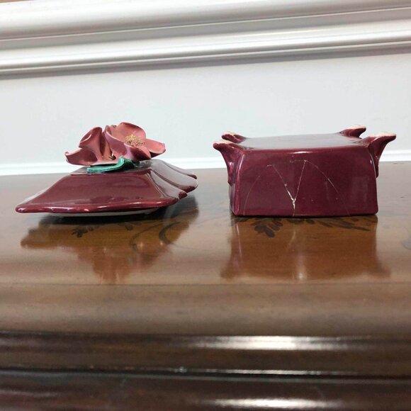 California pottery - Johannes Brahm floral lidded trinket box - Picture 5 of 12